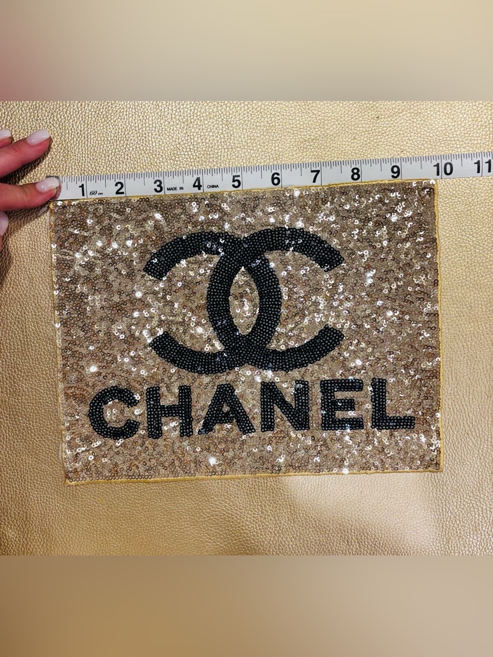 Designer CC sew on sequin patch - Picture 2 of 3